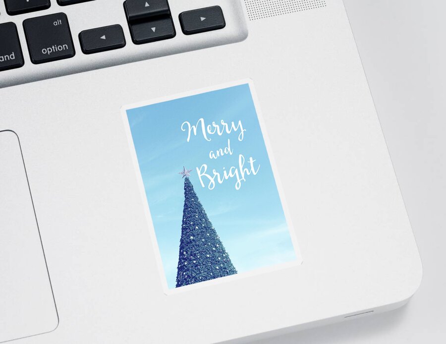 Merry And Bright Sticker featuring the photograph Merry and Bright - Art by Linda Woods by Linda Woods