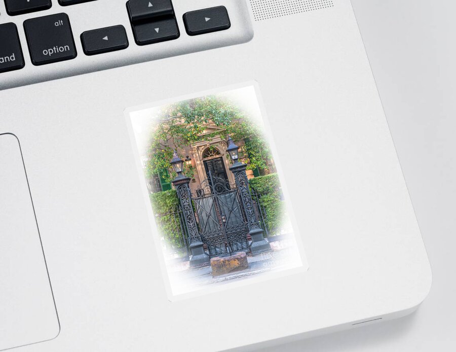Charleston Sticker featuring the photograph Mickell Jenkins Home Grand Entrance by Dale Powell