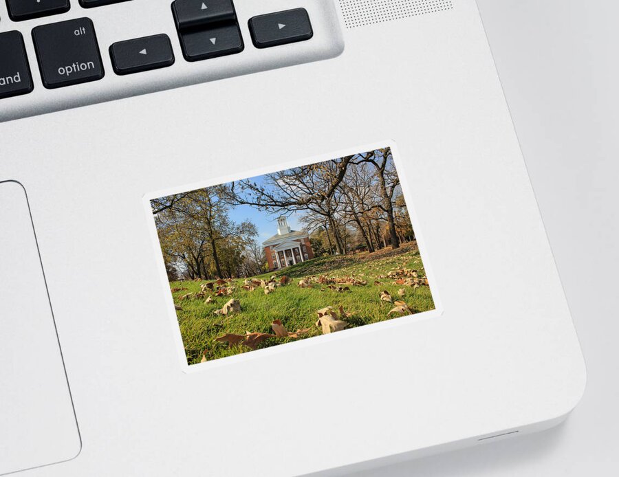Middle Sticker featuring the photograph Middle College on an Autumn Day by Viviana Nadowski