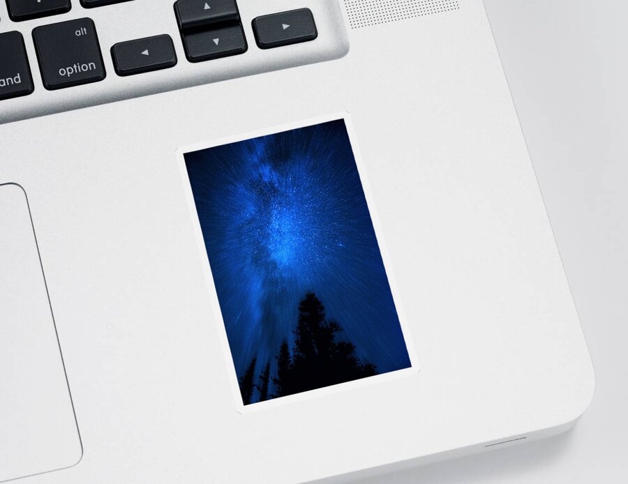 Milkyway Sticker featuring the digital art Milky Way Zoom by Pelo Blanco Photo