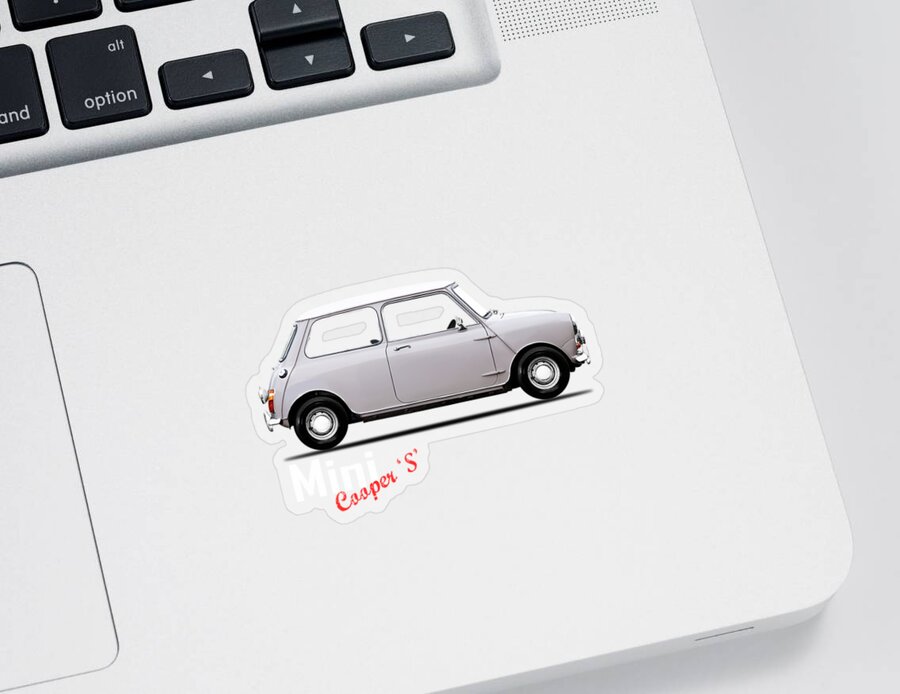 Mini Cooper S 1968 Sticker by Mark Rogan - Pixels