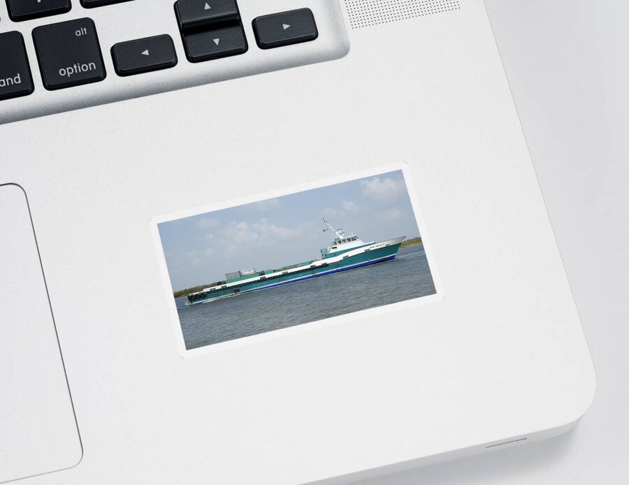 Crew Boat Sticker featuring the photograph Miss Callie P by Bradford Martin