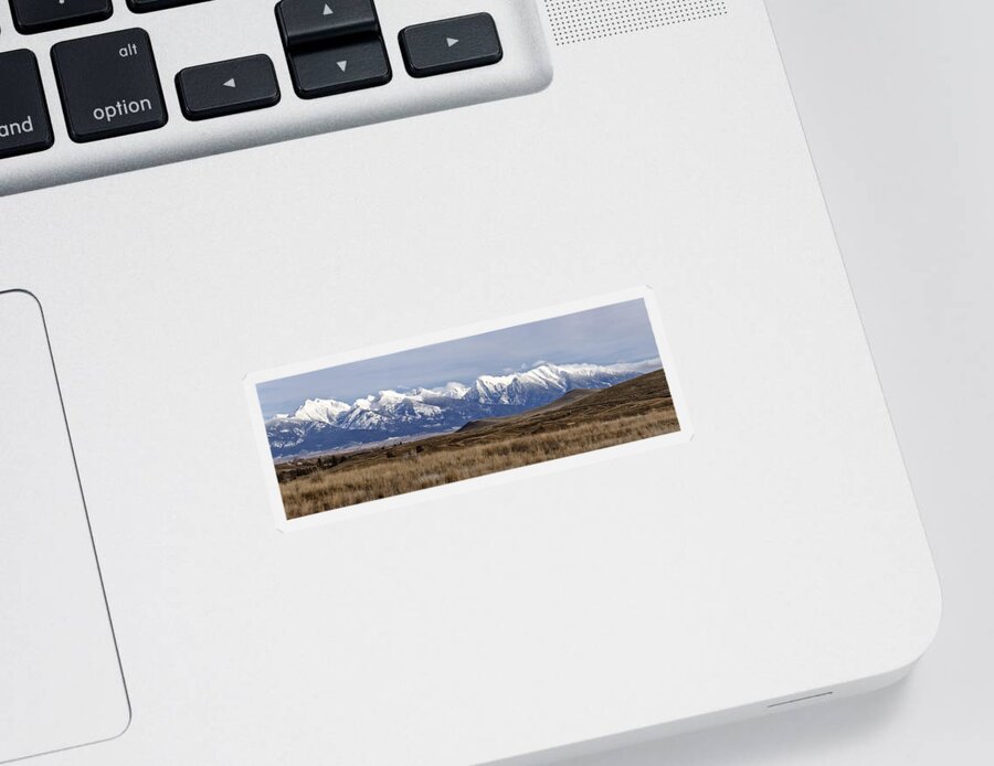 Mission Mountains Sticker featuring the photograph Mission Mountains by Wes and Dotty Weber