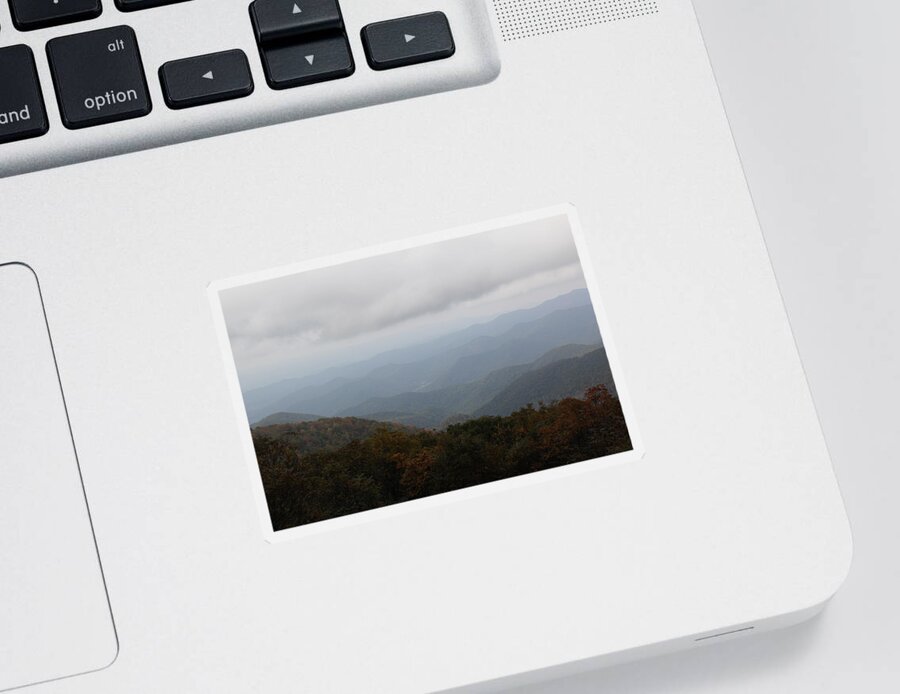 Misty Mountains Sticker featuring the photograph Misty Mountains More by Allen Nice-Webb