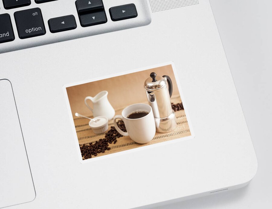 Coffee Sticker featuring the photograph Mmm Coffee by Ana V Ramirez