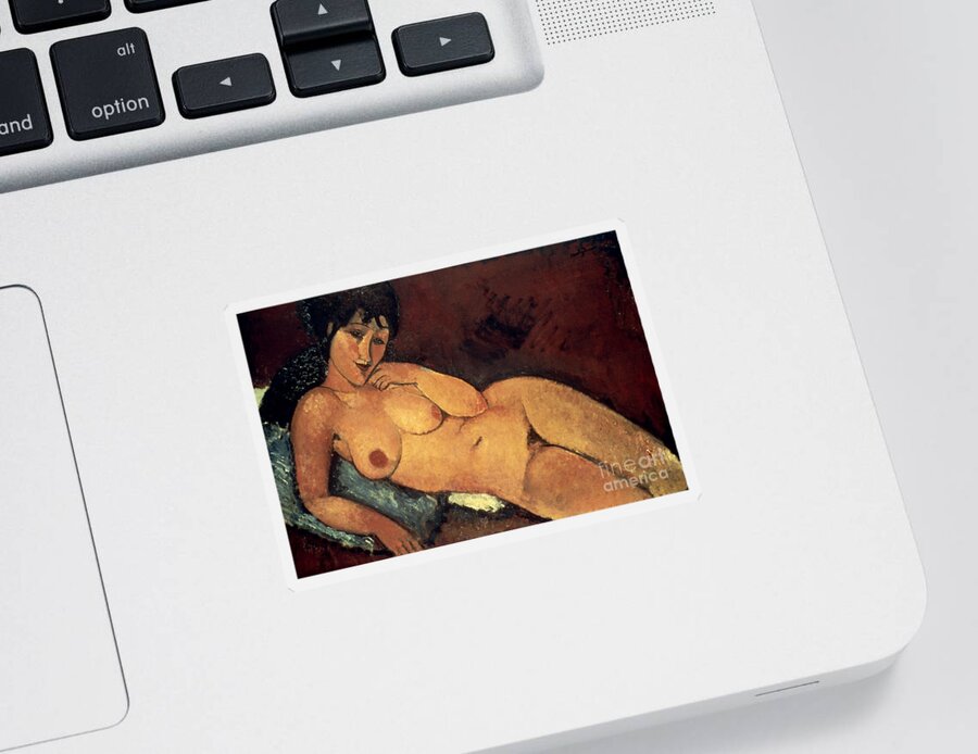 1917 Sticker featuring the photograph Modigliani: Nude, 1917 by Granger