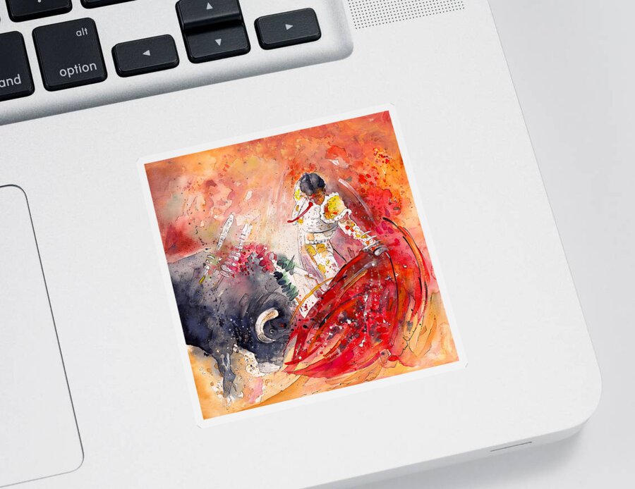 Animals Sticker featuring the painting Moment Of Truth by Miki De Goodaboom