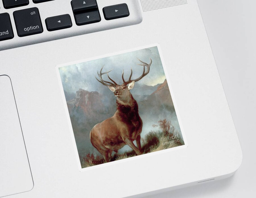 Monarch Sticker featuring the painting Monarch of the Glen by Sir Edwin Landseer