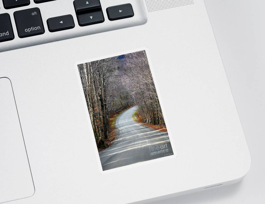 Road Sticker featuring the photograph Montgomery Mountain Road by Deborah Benoit