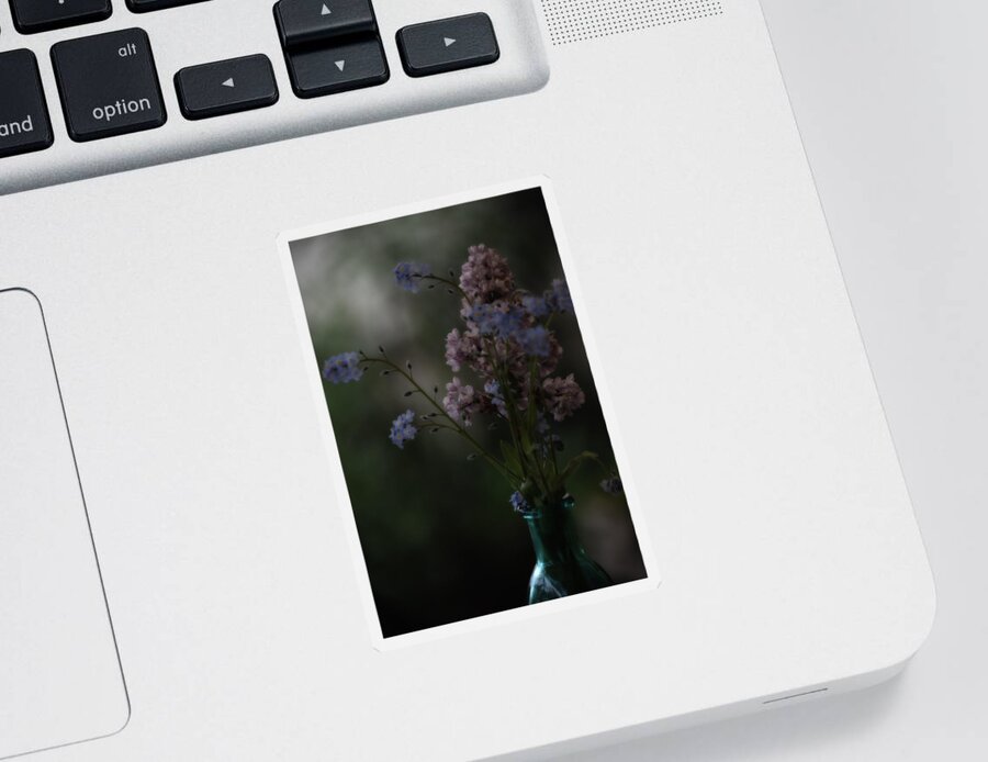 Lilacs Sticker featuring the photograph Moody Bouquet by Bonnie Bruno