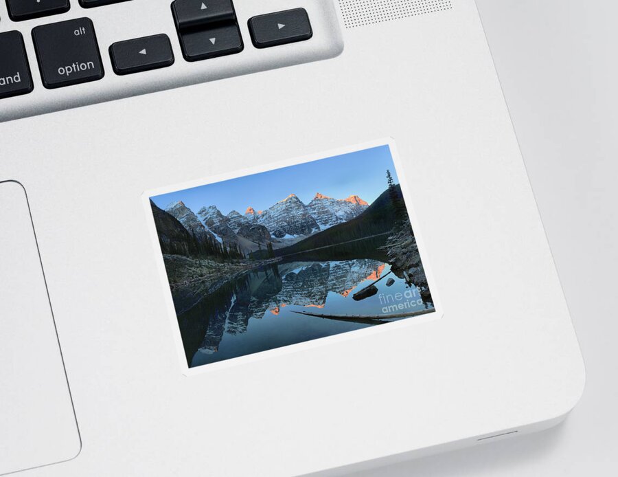 Sticker featuring the photograph Moraine Lake Morning by Adam Jewell