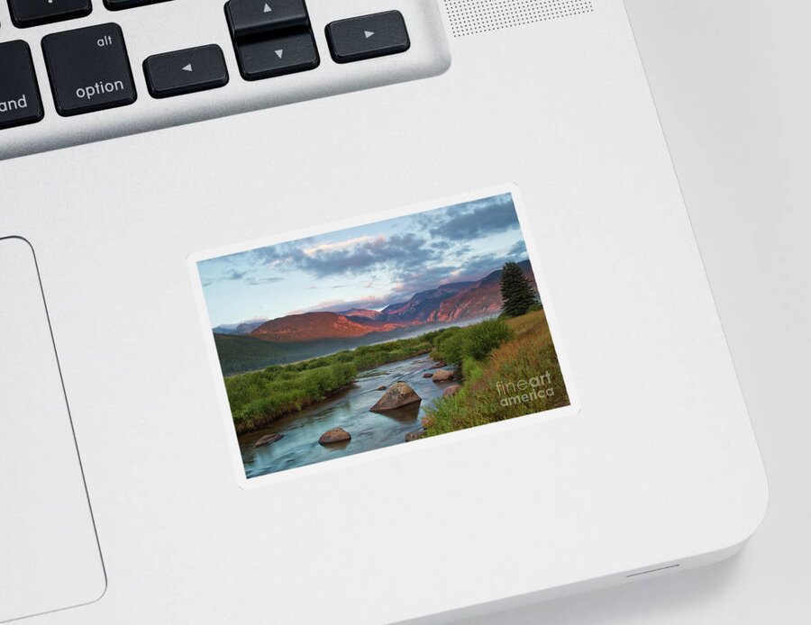 Rocky Mountain National Park Sticker featuring the photograph Moraine Park Glow by Ronda Kimbrow