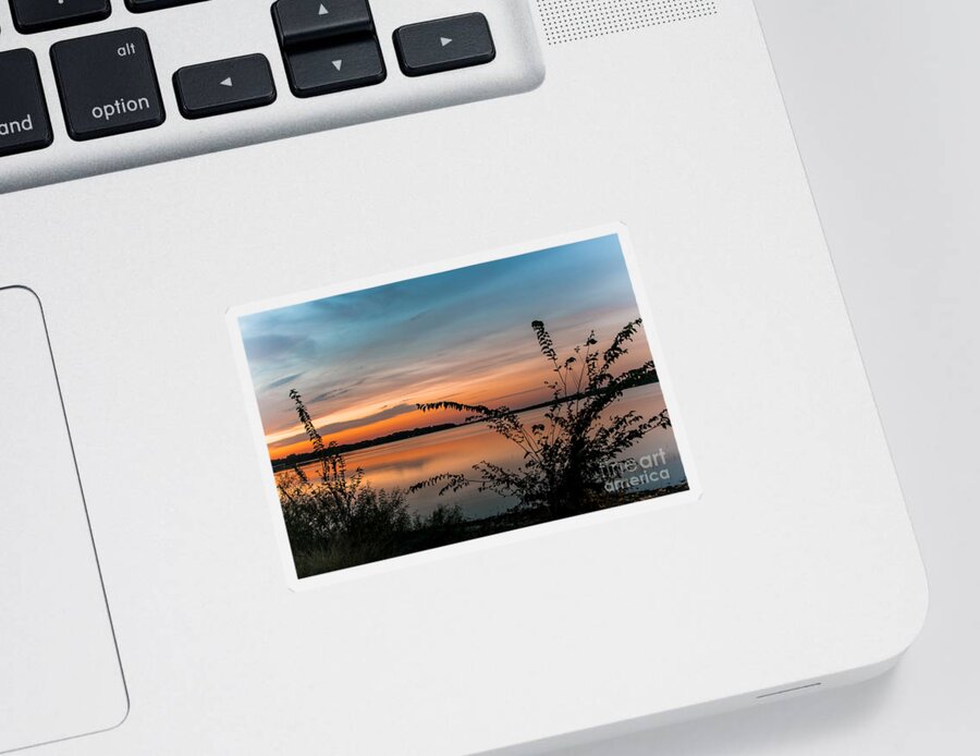 Landscape Sticker featuring the photograph Morning At The Lake by Robert Frederick