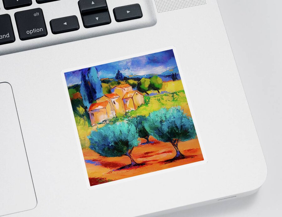 Morning Sticker featuring the painting Morning Light by Elise Palmigiani by Elise Palmigiani