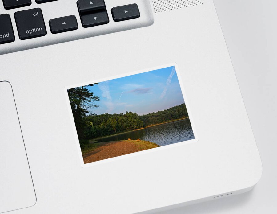 Concord Sticker featuring the photograph Morning Light on Walden Pond Concord MA by Toby McGuire