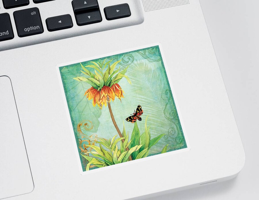 Fritallaria Sticker featuring the painting Morning Light - Tranquility by Audrey Jeanne Roberts