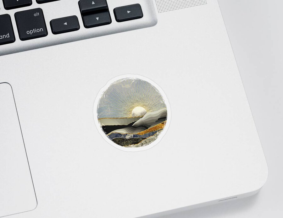 Morning Sticker featuring the digital art Morning Sun by Katherine Smit