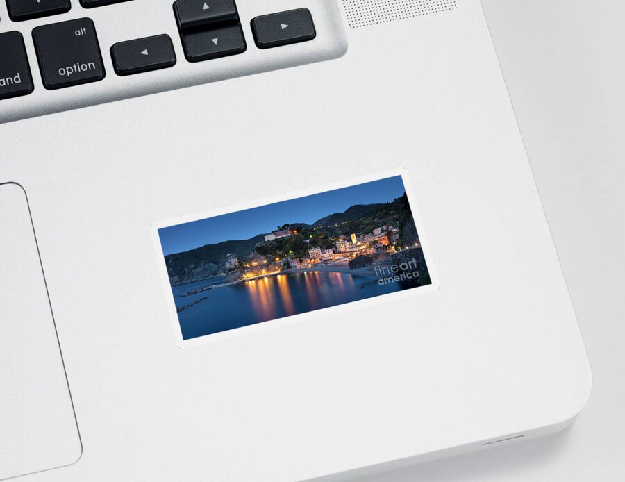 Cinque Terre Sticker featuring the photograph Monterosso al Mare Twilight by Brian Jannsen