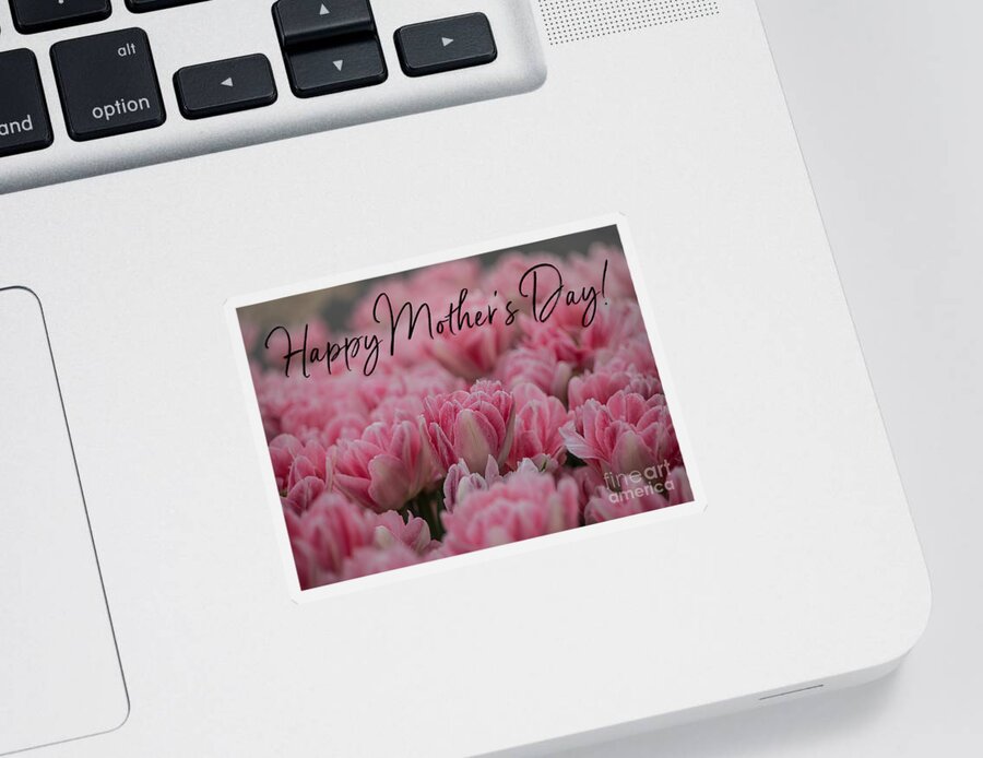 Beautiful Sticker featuring the photograph Mother's Day Pink Tulips by Teresa Wilson