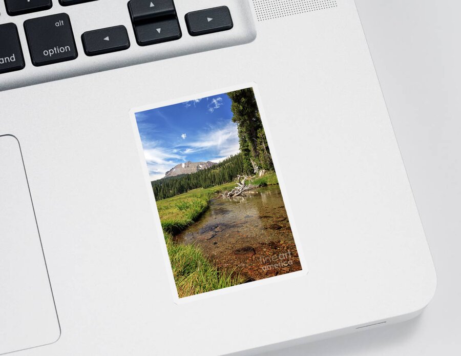 Mount Lassen Sticker featuring the photograph Mount Lassen From Kings Creek by James Eddy