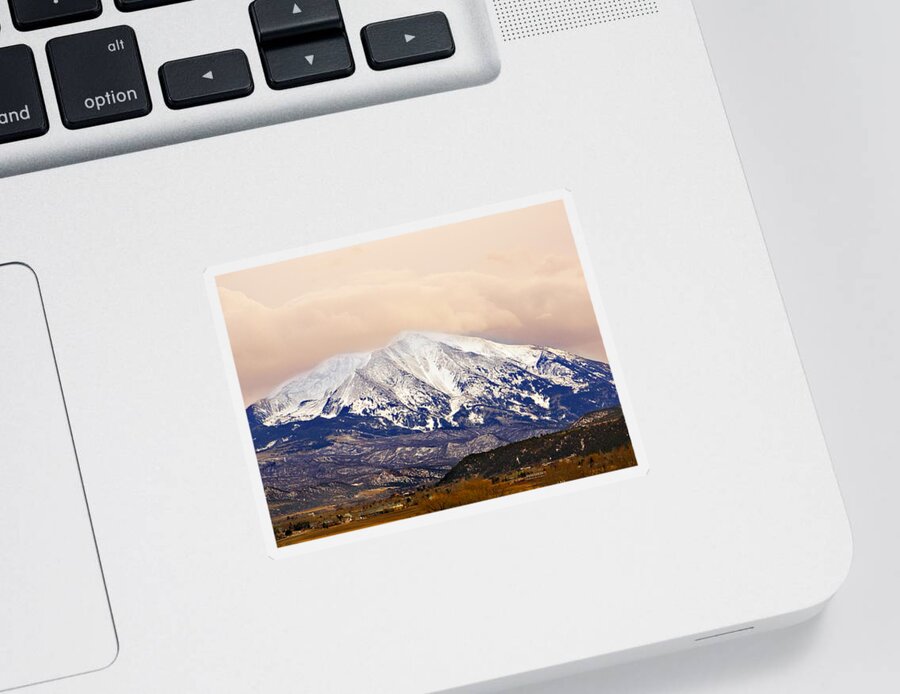 Americana Sticker featuring the photograph Mount Sopris by Marilyn Hunt