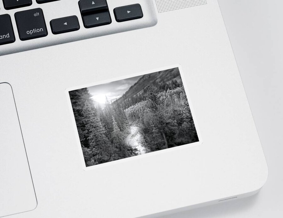 Colorado Sticker featuring the photograph Mountain Stream Sunset by Mark Andrew Thomas