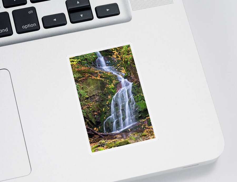Waterfall Sticker featuring the photograph Mouse Falls by Peg Runyan