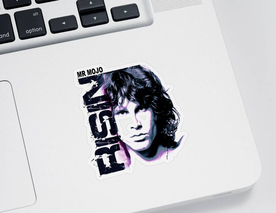 The Doors Sticker featuring the digital art Mr Mojo Risin by Mal Bray