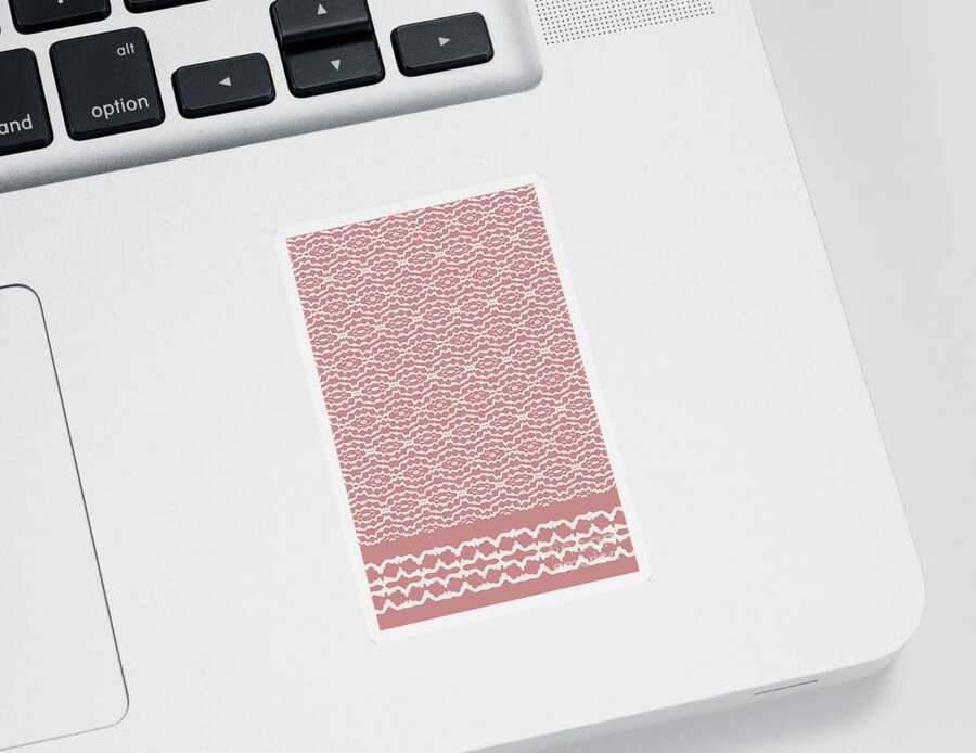Soft Sticker featuring the digital art Mushroom With Soft Lace by Joy Watson