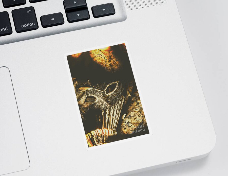 Fantasy Sticker featuring the photograph Mysterious disguise by Jorgo Photography