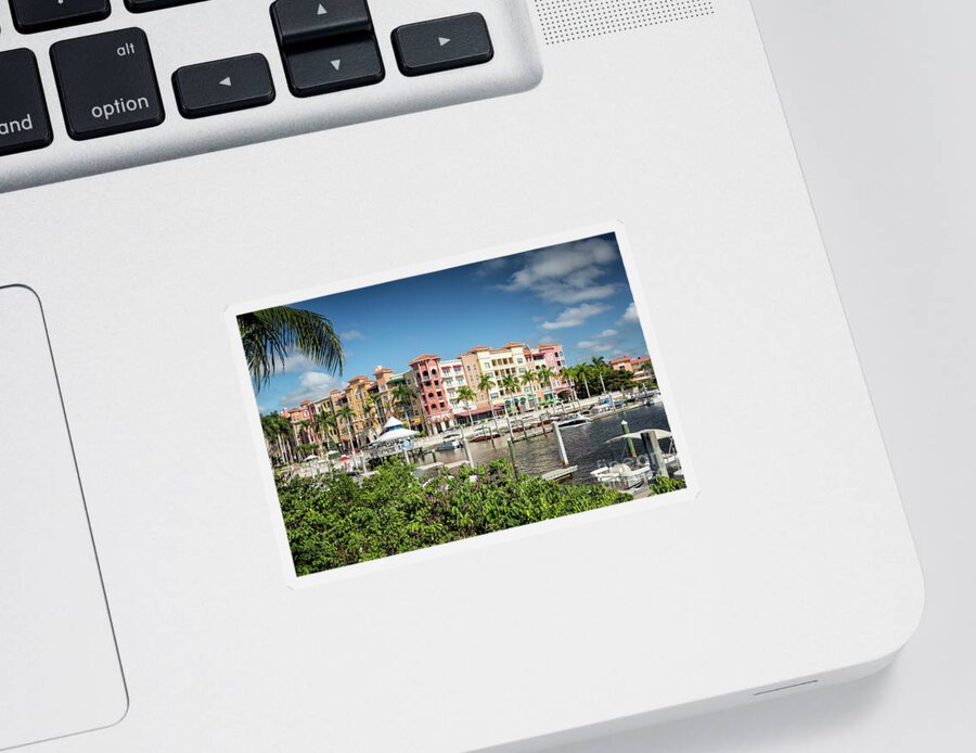 Florida Sticker featuring the photograph Naples Citiscape by Timothy Hacker