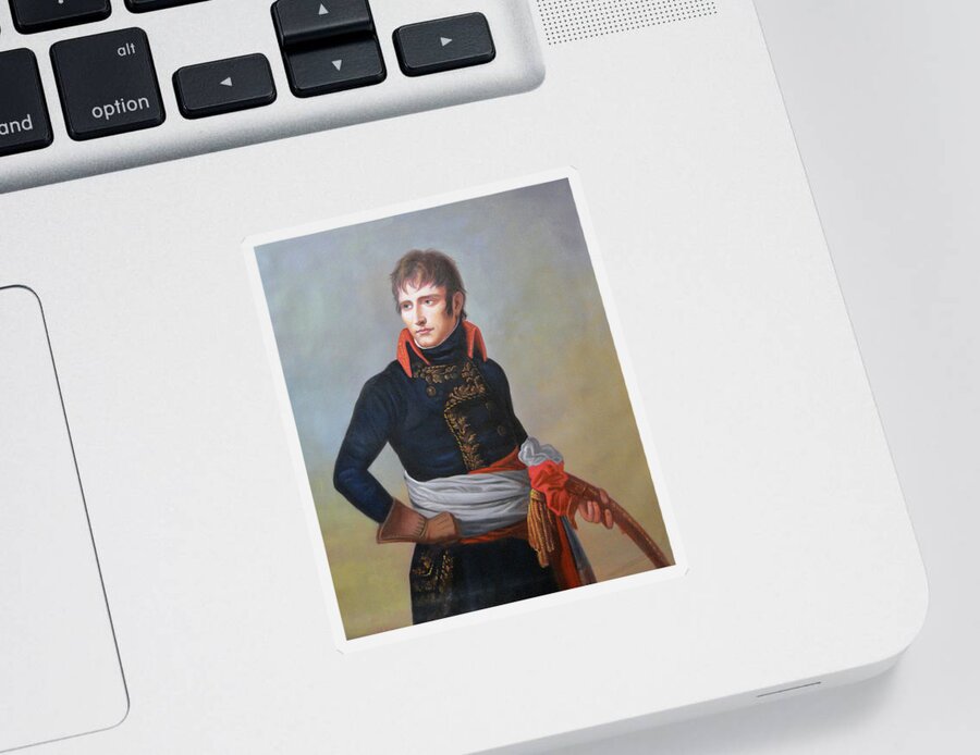 Napoleon Sticker featuring the painting Napoleon Bonaparte as First Consul by Andrea Appiani