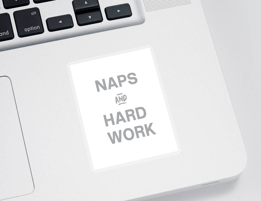 Naps Sticker featuring the digital art Naps And Hard Work- Art by Linda Woods by Linda Woods