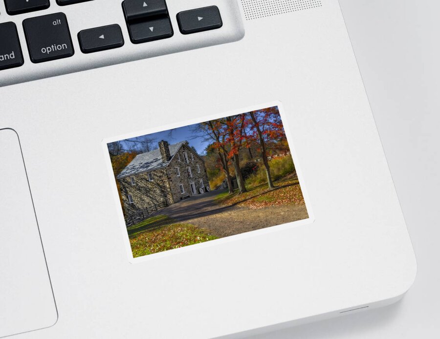 Chester Sticker featuring the photograph Nathan Cooper Gristmill NJ by Susan Candelario