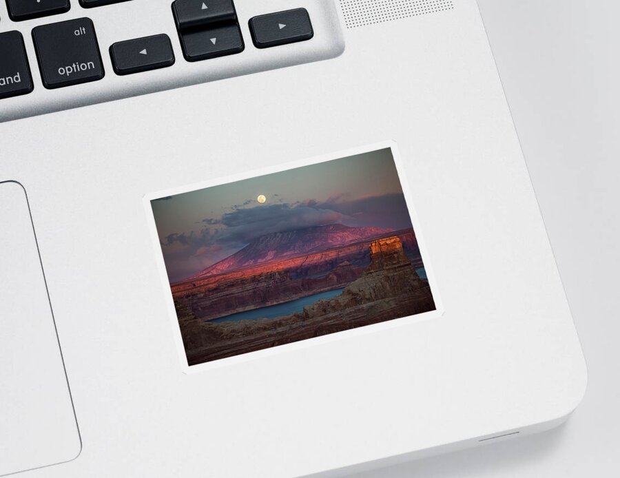 Navajo Mountain Sticker featuring the photograph Navajo Mountain by Wesley Aston
