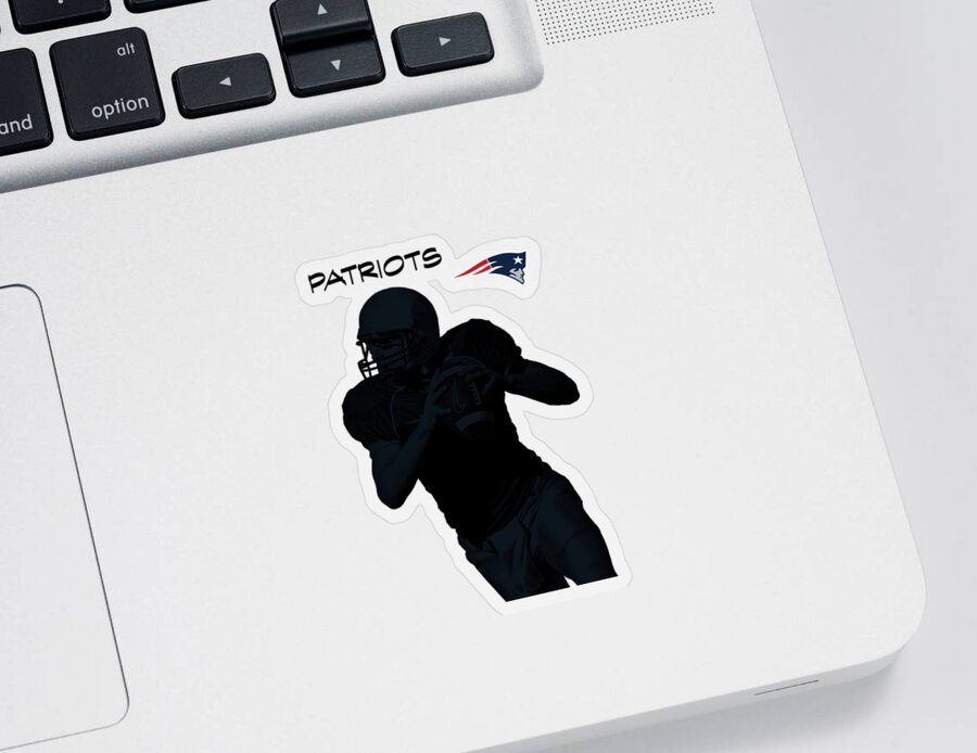 New England Sticker featuring the digital art New England Patriots Football by David Dehner