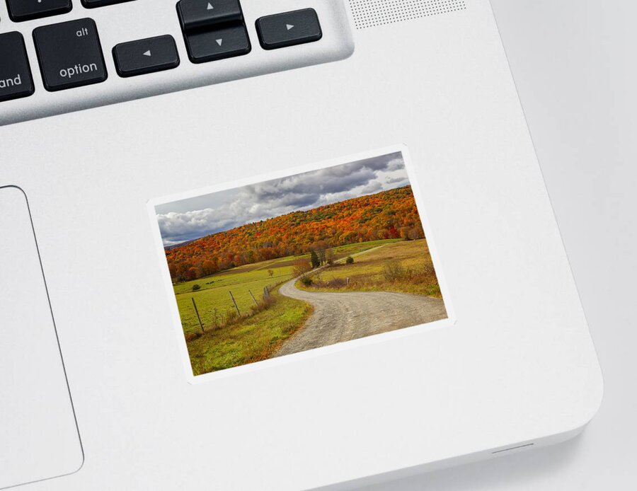 Autumn Sticker featuring the photograph New Paltz Hudson Valley NY by Susan Candelario