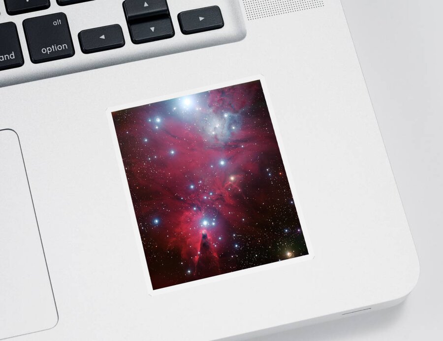 Eso Sticker featuring the photograph NGC 2264 and the Christmas Tree Star Cluster by Eric Glaser