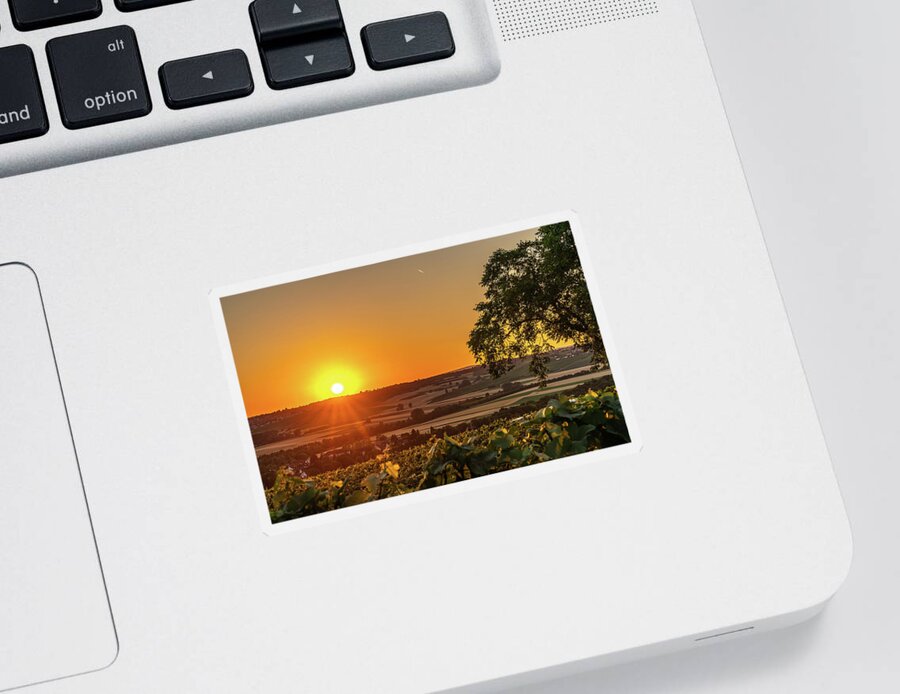 Germany Sticker featuring the photograph Nieder Olm Sunset by Framing Places