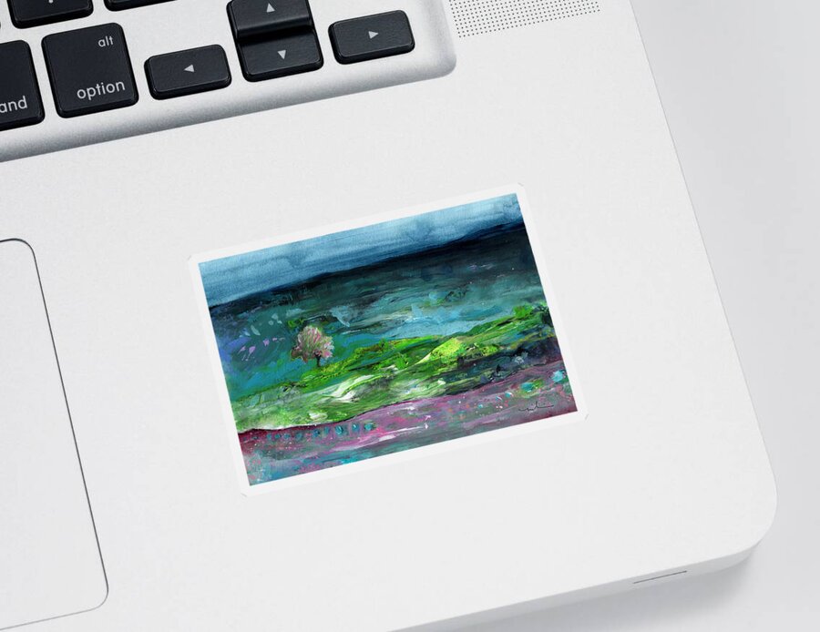 Andscapes Sticker featuring the painting Nightfall 42 by Miki De Goodaboom
