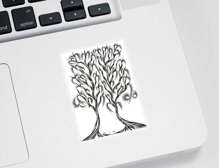 Nature Sticker featuring the drawing No 10 by Robert Nickologianis