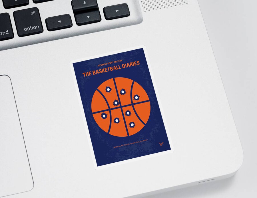 The Basketball Diaries Sticker featuring the digital art No782 My The Basketball Diaries minimal movie poster by Chungkong Art