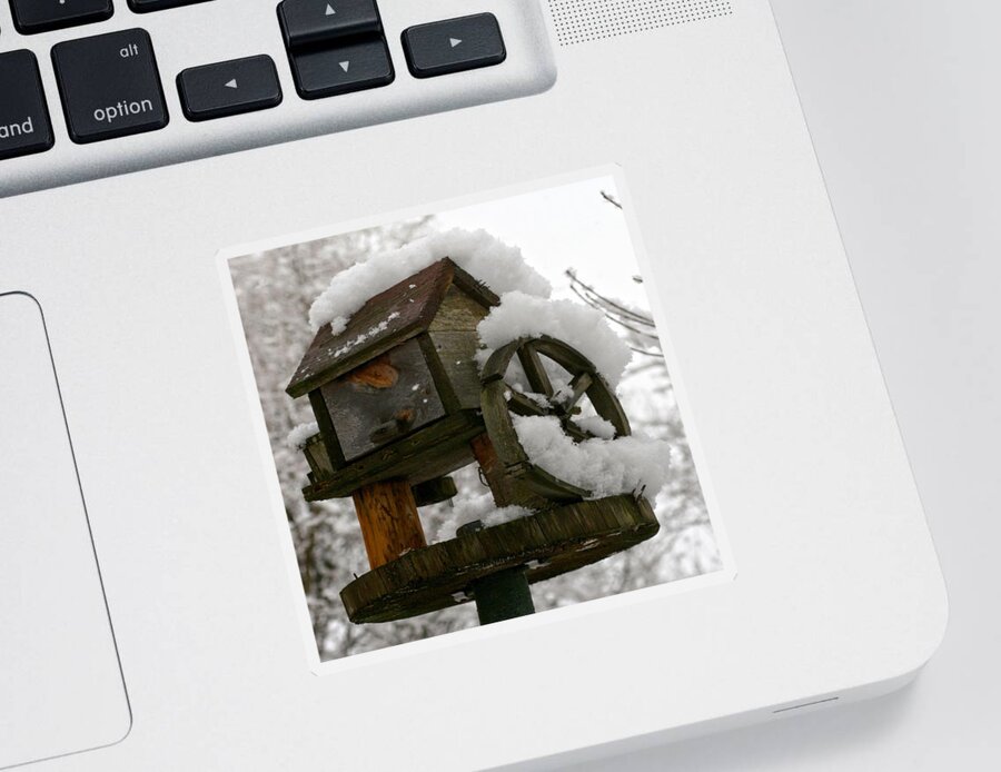 Birdhouse Sticker featuring the photograph Nobody's Home by DJ Florek