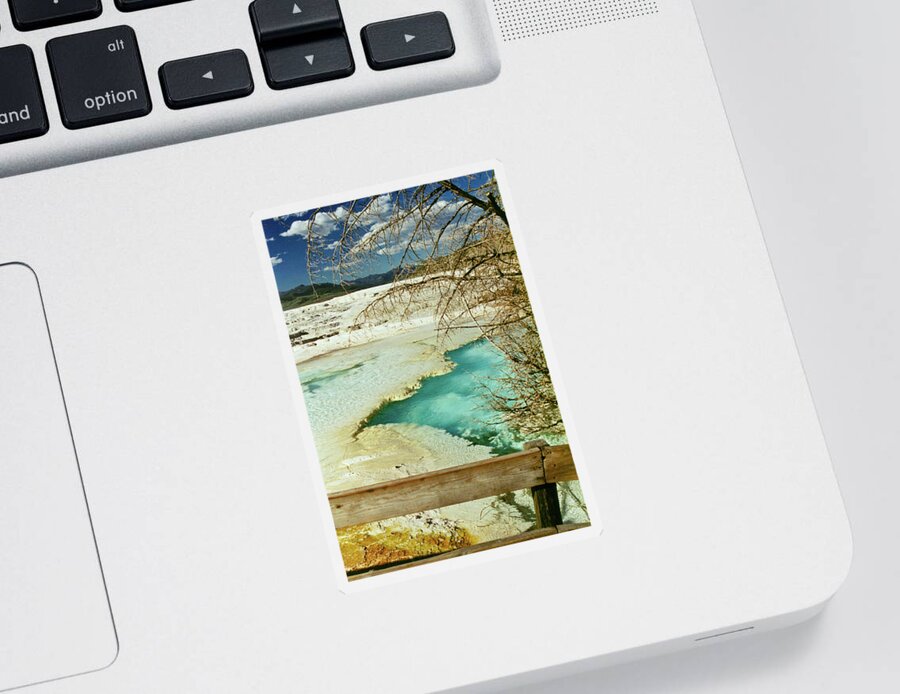Thermal Features Sticker featuring the photograph Norris Hot Spring by Greg Norrell