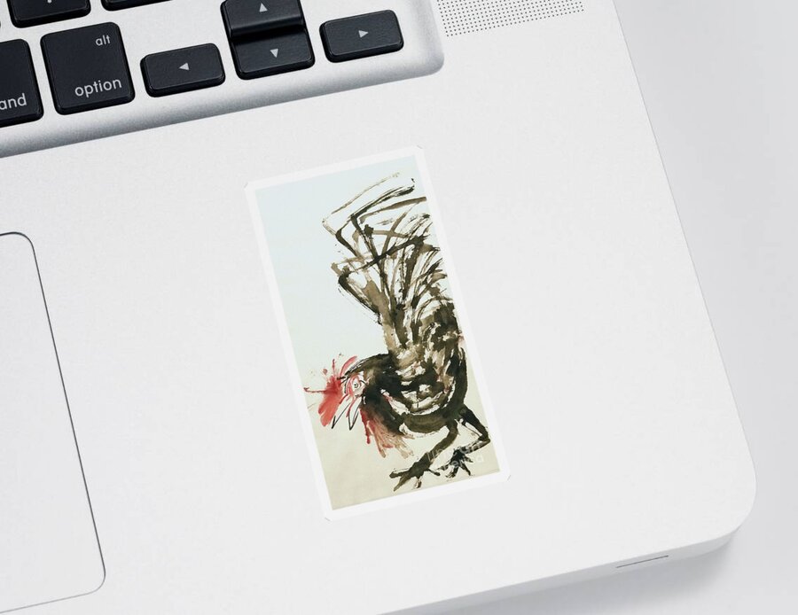 Animal Portrait Sticker featuring the painting Attitude by Lisa Debaets