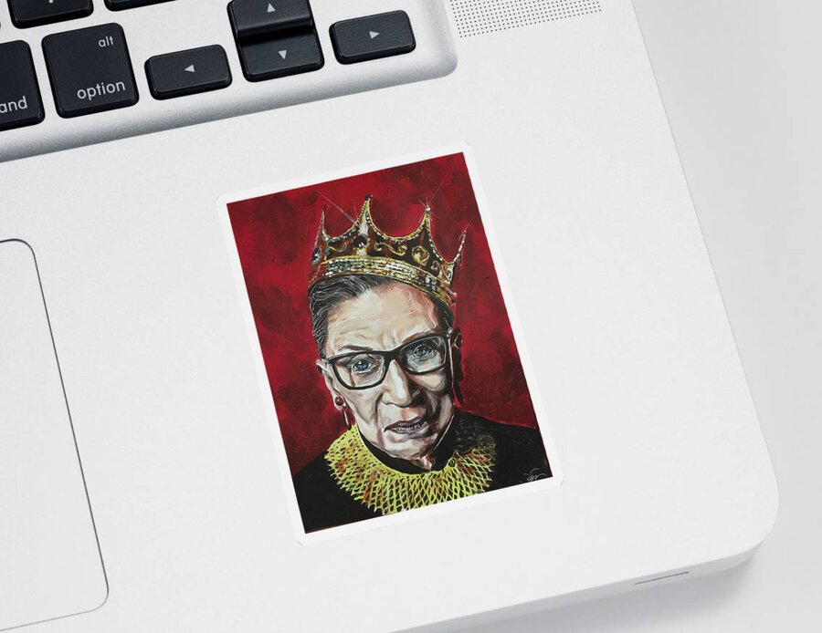 Ruth Bader Ginsburg Sticker featuring the painting Notorious RBG by Joel Tesch