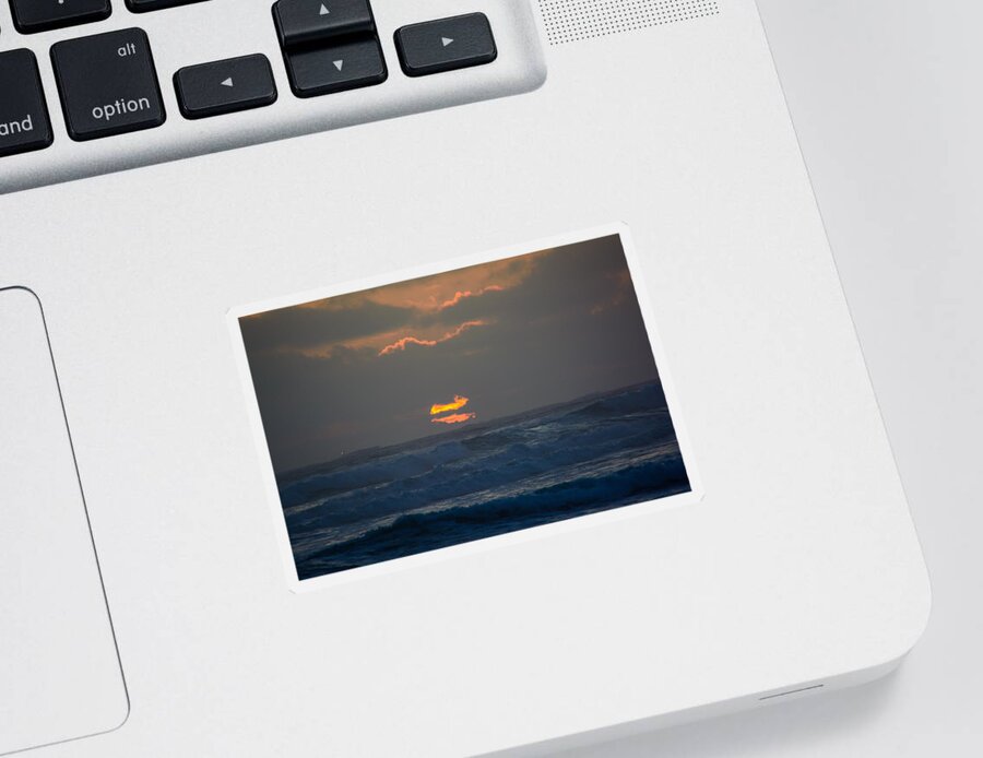 Seascape Sticker featuring the photograph Nuclear Sunset by Tikvah's Hope