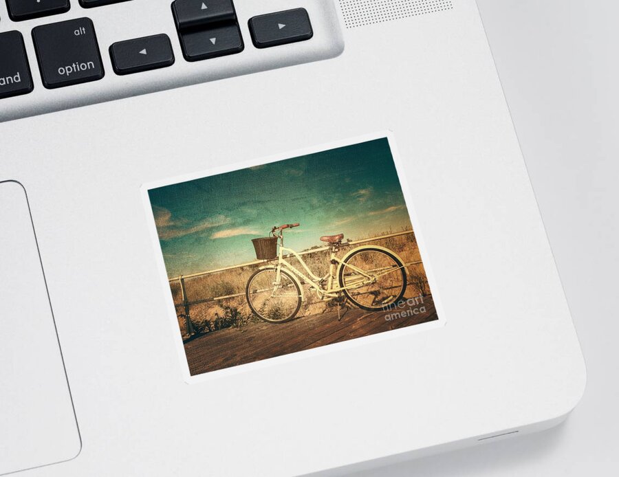 Bicycle Sticker featuring the photograph Ocean Grove Bicycle by Eleanor Abramson