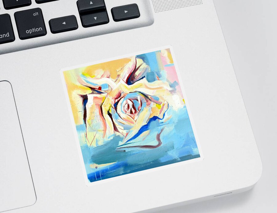 Florals Sticker featuring the painting Ocean Rose by John Gholson