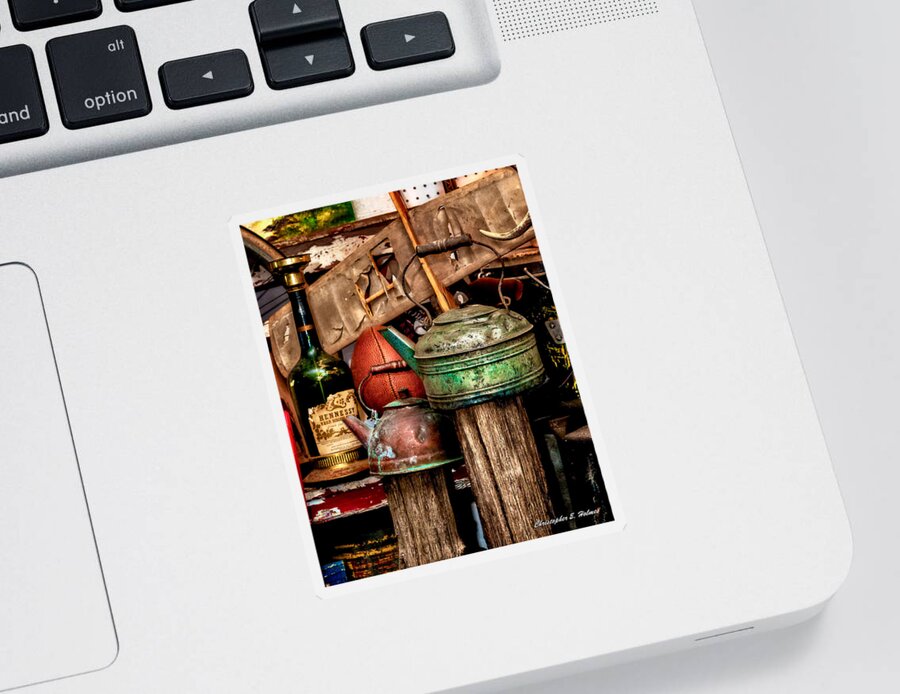 Kettles Sticker featuring the photograph Odds and Ends by Christopher Holmes